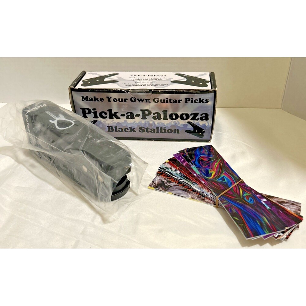 Pick-a-Palooza DIY Guitar Pick Punch Maker Set "Black Stallion" New-Open Box